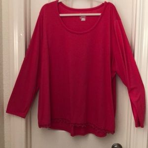 JMS Just My Size woman’s dark pink blouse 4X